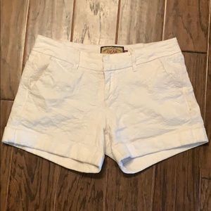 White Dear John lace pattern cuffed shorts size 27